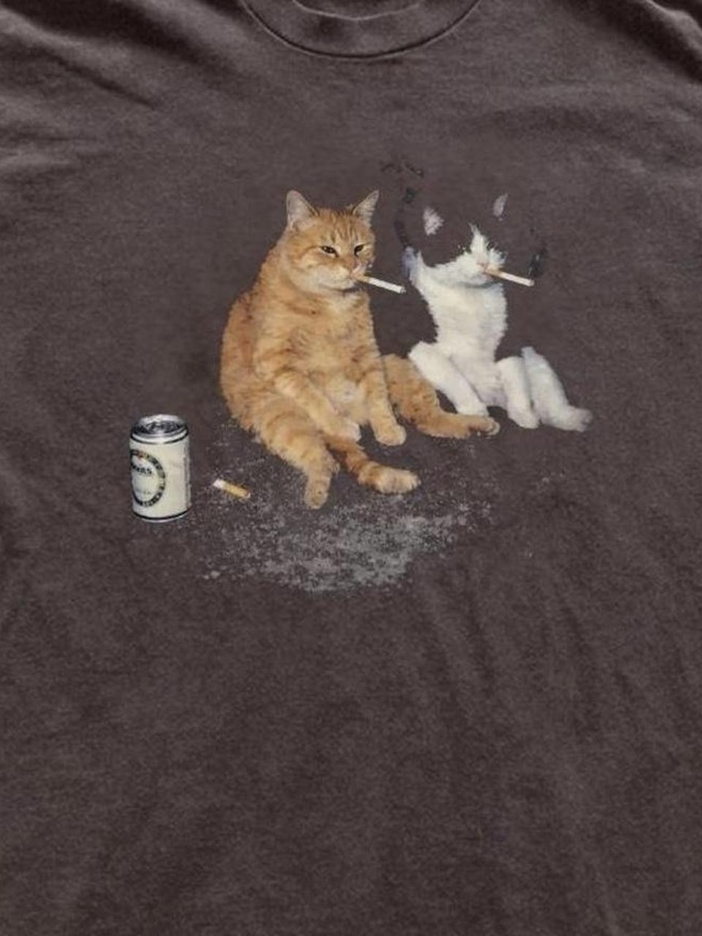 Smoking Cat Graphic tee, funny meme shirt - Picture 2 of 2